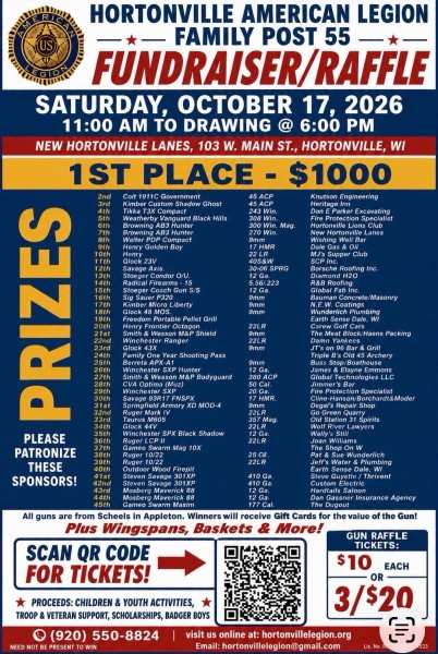 Hortonville American Legion Fundraiser/Raffle