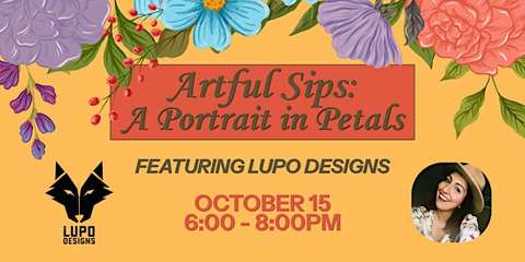 Artful Sips: A Portrait in Petals
