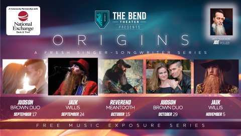 ORIGINS - A Fresh Singer-Songwriter Series - September 24 - Jaik Willis