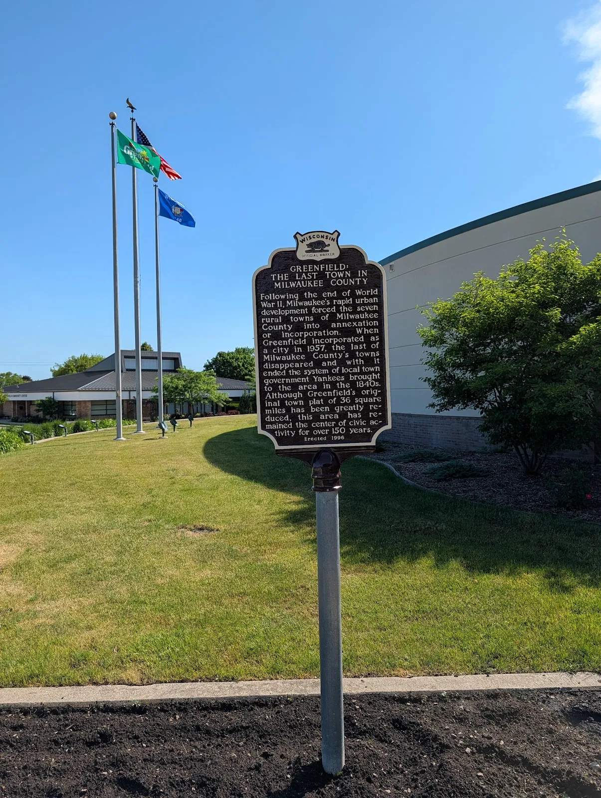 Wisconsin State Historical Marker 341: Greenfield: The Last Town in Milwaukee County — photo 3