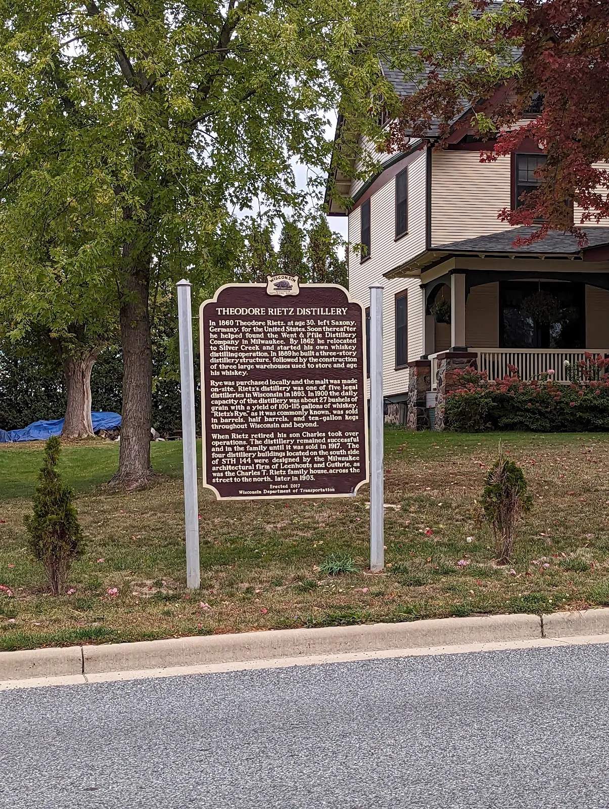 Wisconsin State Historical Marker 571: Theodore Rietz Distillery — photo 2
